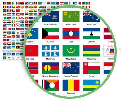 Atlante delle diverse bandiere del mondo