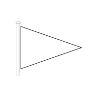 Disegno della struttura della bandiera a forma guidone